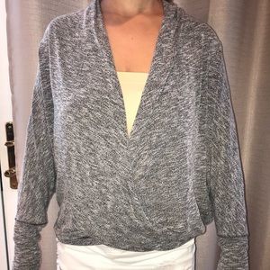 Crossed-front sweater